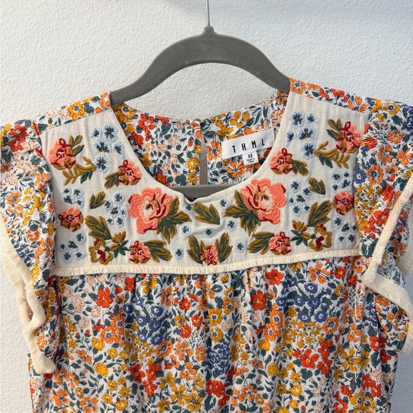 THML Floral Women’s Dress with Embroidered Detail - Picture 3 of 5